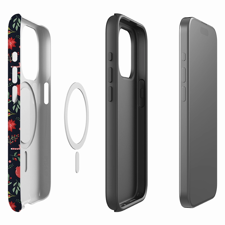 Protective barrier iPhone MagSafe Tough Case - Oranges and Candy Canes II