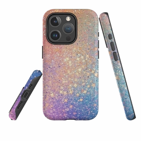 Clear Frame iPhone MagSafe Tough Case - Pastel Glitter (case does not glitter)