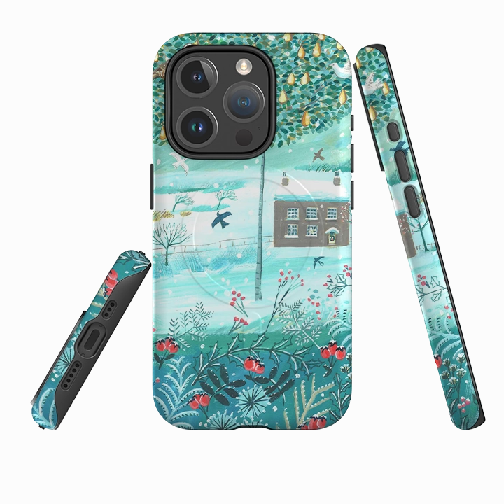 iPhone MagSafe Tough Case - Pear Trees By Mary Stubberfield Soft Finish Texture Glossy surface
