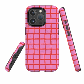 Grip Layer Luxury Appeal iPhone MagSafe Tough Case -  Pink Tiles