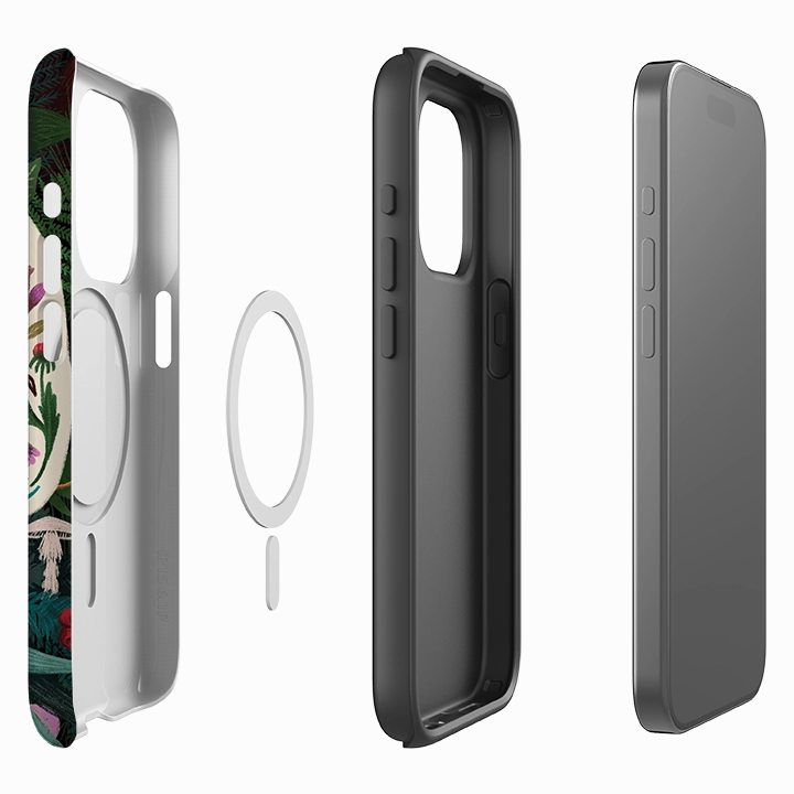 Anti Shock Layer Anti scratch iPhone MagSafe Tough Case -  Poison Sugar Skull By Anna Stead