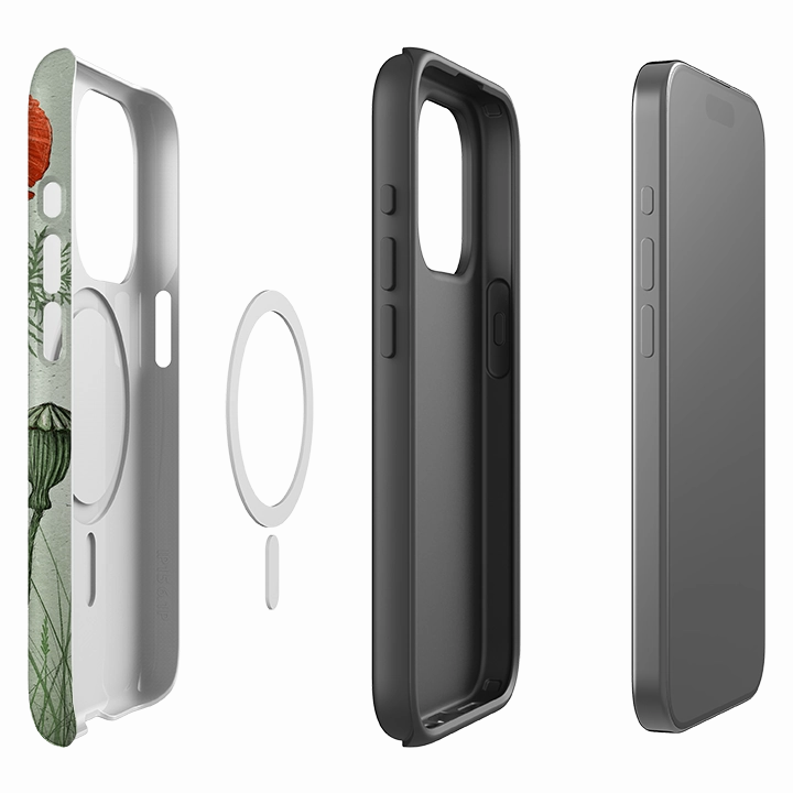 Phone Accessory Compact Design iPhone MagSafe Tough Case - Poppies By Maja Lindberg