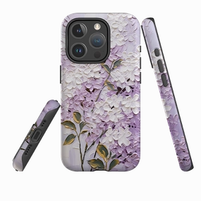 iPhone MagSafe Tough Case - Purple Floral II Premium Grip Everyday Use