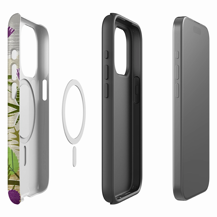 iPhone MagSafe Tough Case -  Purple Thistle By Liane Payne Color Finish