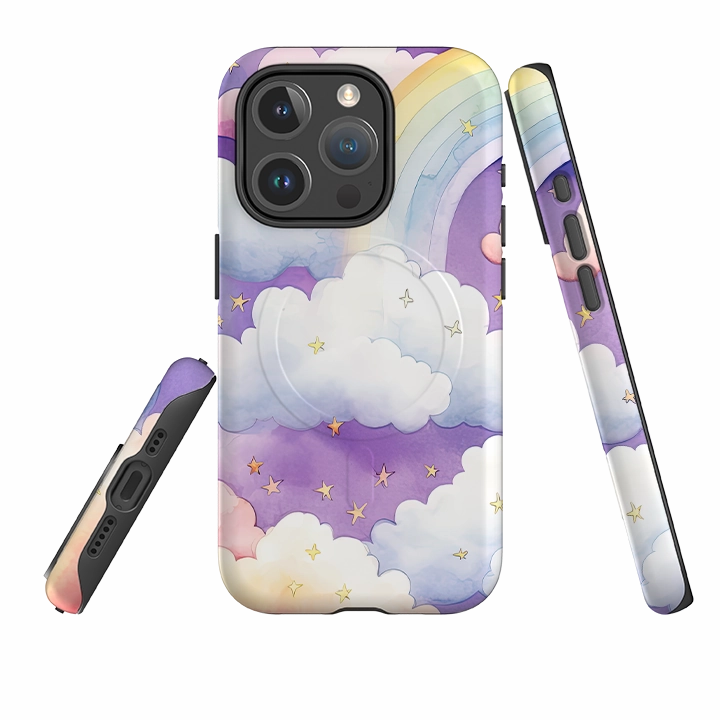 Smooth Layer iPhone MagSafe Tough Case - Rainbow Clouds II