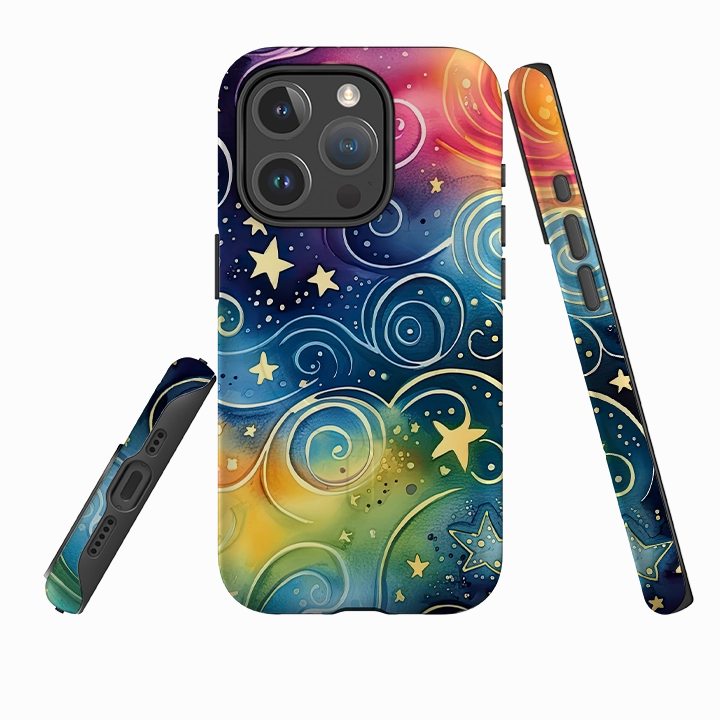 iPhone MagSafe Tough Case - Rainbow Stars Stylish Finish Texture Simple Texture