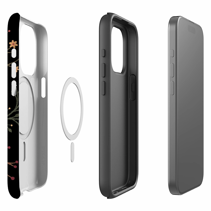 Soft Feel Protective cover iPhone MagSafe Tough Case -  Red Admiral Butterfly By Anna Stead