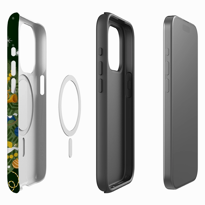 iPhone MagSafe Tough Case -  Red Nutcracker By Bex Parkin Shock absorption