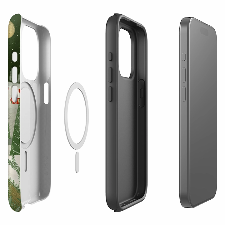 Glossy Look Soft Frame iPhone MagSafe Tough Case -  Reindeer By Maja Lindberg