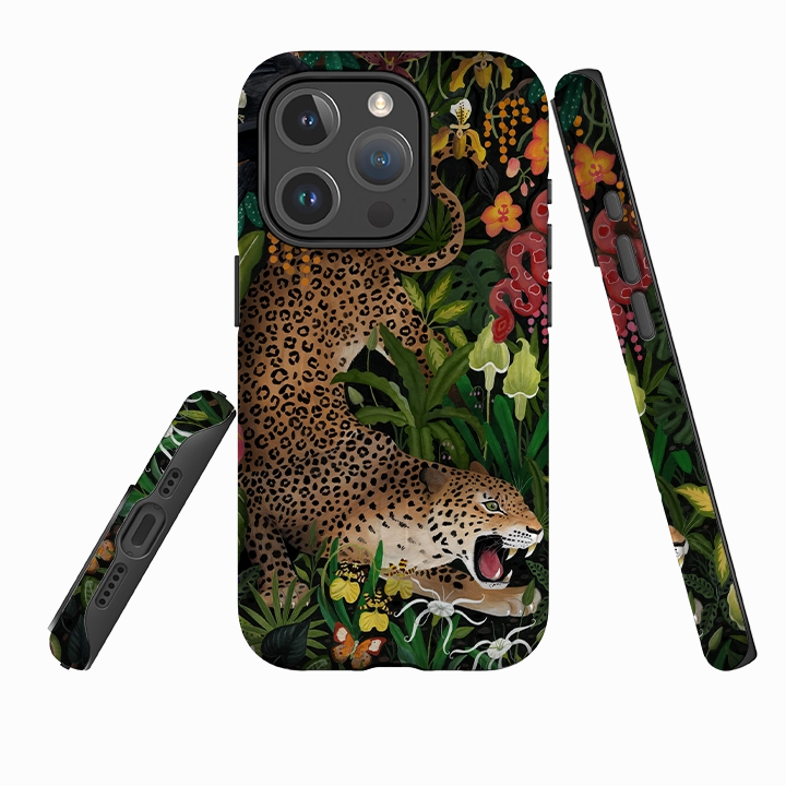 iPhone MagSafe Tough Case -  Roaring Leopard By Bex Parkin Compact Feel