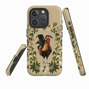 Flexible Grip Form Durable Texture iPhone MagSafe Tough Case -  Rooster By Jade Mosinski
