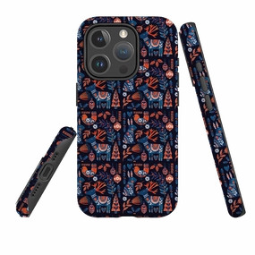 iPhone MagSafe Tough Case - Scandi Animals Dark By Tracey English Soft Layer