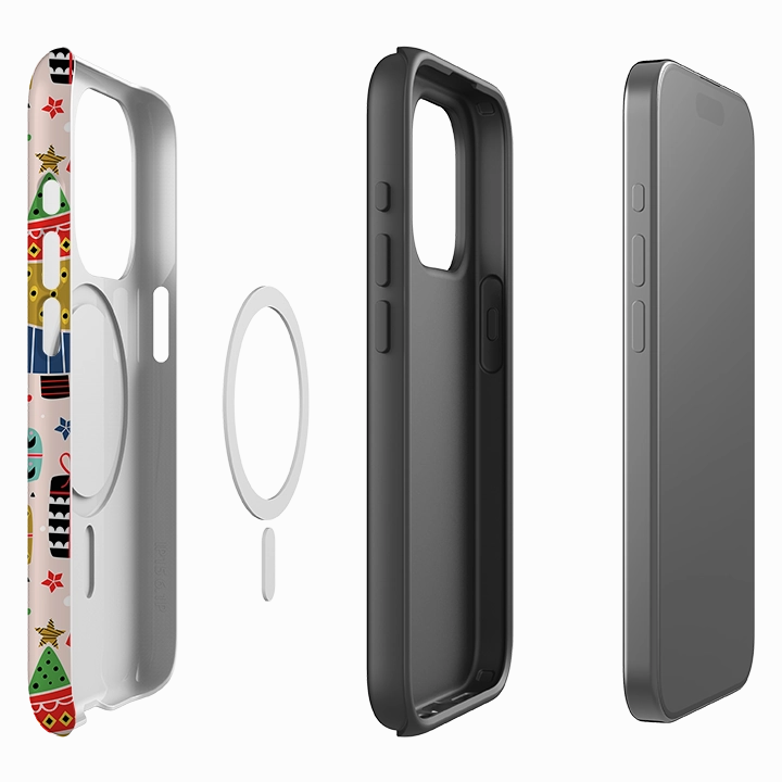 Clear Frame iPhone MagSafe Tough Case - Scandi Xmas II