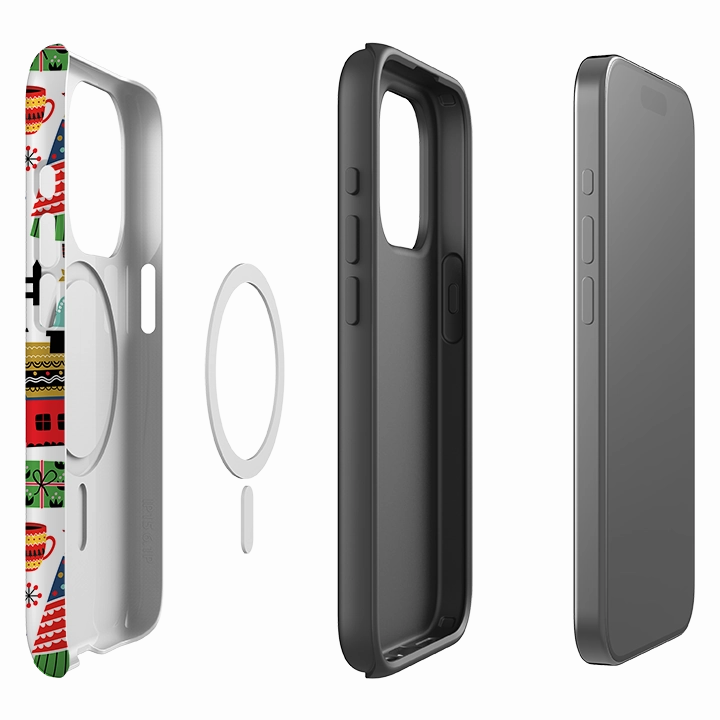 iPhone MagSafe Tough Case - Scandi Xmas Classic Design