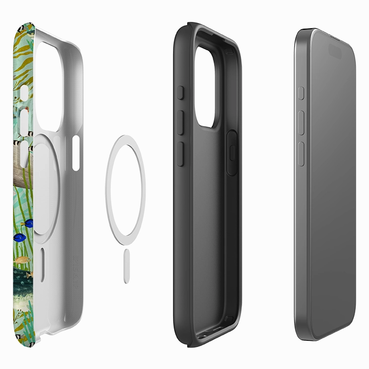iPhone MagSafe Tough Case - Sea Life By Katherine Quinn Modern Edge Light Shield