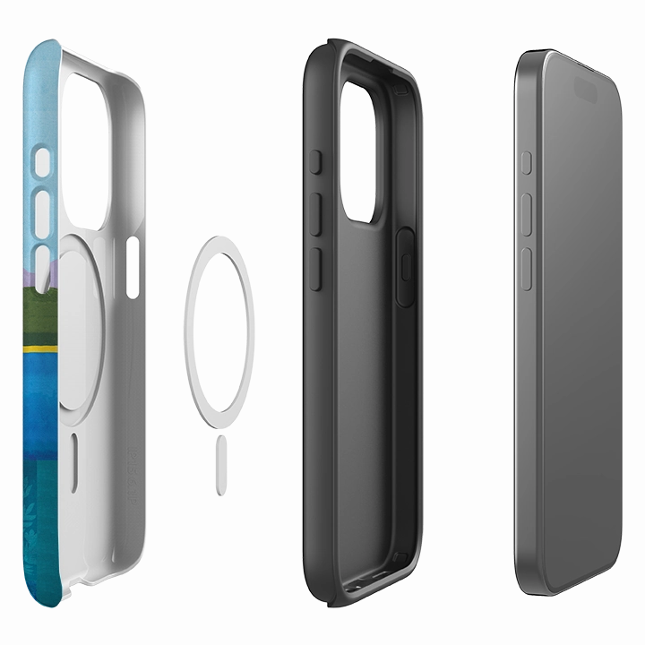 Shock Absorbing Protective Frame iPhone MagSafe Tough Case - Seagulls By Tracey English