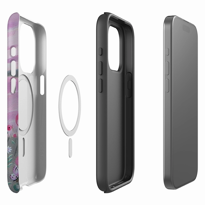 Soft Grip Finish iPhone MagSafe Tough Case - Seaside Flowers By Mary Stubberfield