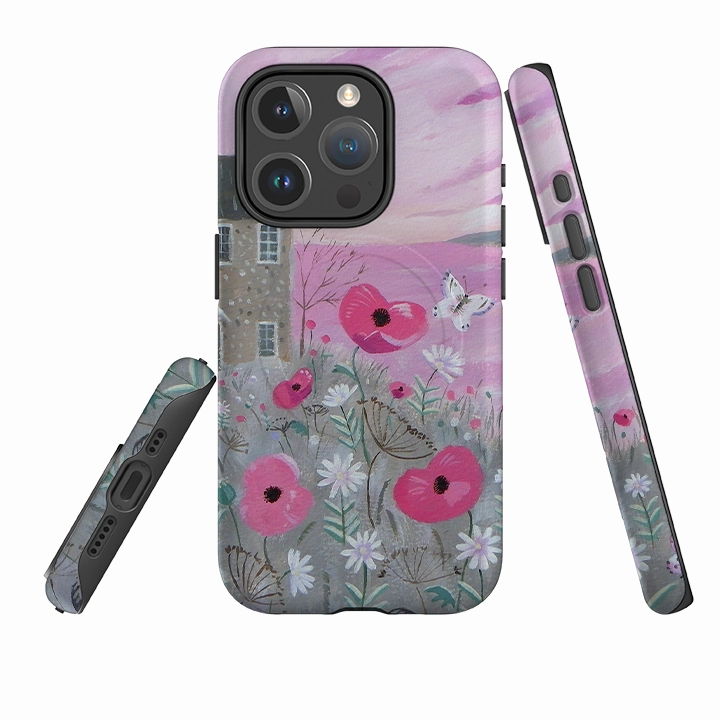 iPhone MagSafe Tough Case - Seaside Flowers By Mary Stubberfield Modern Texture