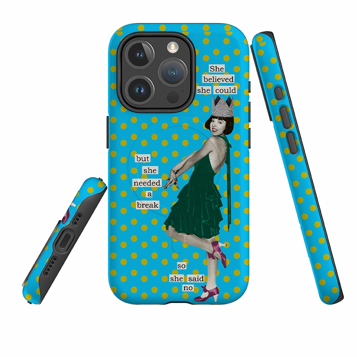 iPhone MagSafe Tough Case - She Believed She Could By Clare Jordan Stylish frame