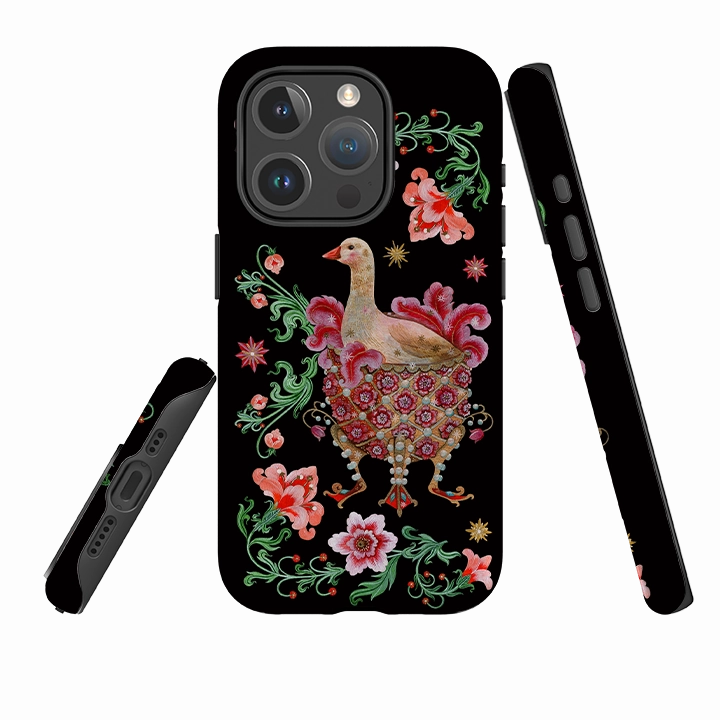 Durable Look iPhone MagSafe Tough Case - Six Geese A Laying By Maria Matos