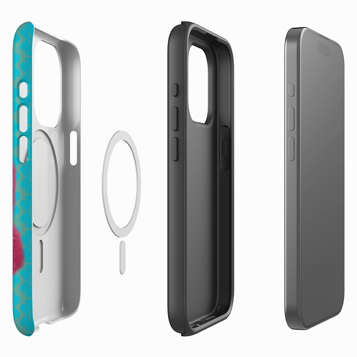 Minimal Texture Hybrid Surface Layer iPhone MagSafe Tough Case - Sleep By Clare Jordan