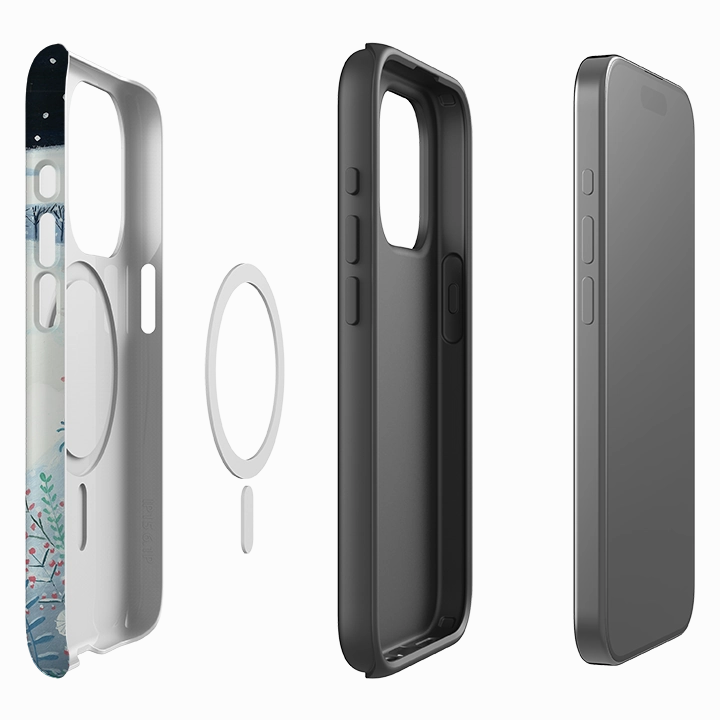 iPhone MagSafe Tough Case - Snow Dogs By Mary Stubberfield Stylish Layer Texture