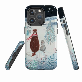 Slim Fitment iPhone MagSafe Tough Case - Snow Dogs By Mary Stubberfield