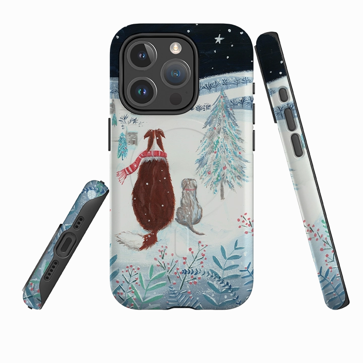 iPhone MagSafe Tough Case - Snow Dogs By Mary Stubberfield Compact Feel Hybrid Grip