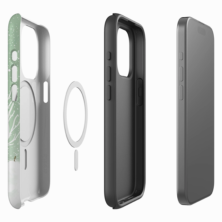 Hybrid Build Texture Minimal Finish iPhone MagSafe Tough Case -  Snowball Building By Katherine Quinn