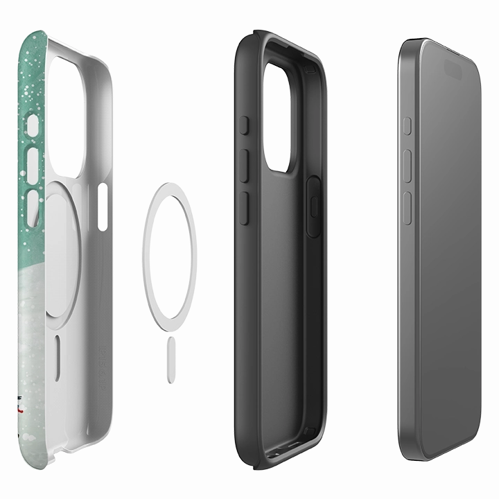 iPhone MagSafe Tough Case -  Snowball Fight By Katherine Quinn Gloss Finish Design Flexible Protection