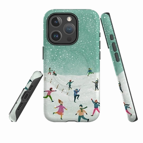Smooth Finish Polished Finish iPhone MagSafe Tough Case -  Snowball Fight By Katherine Quinn