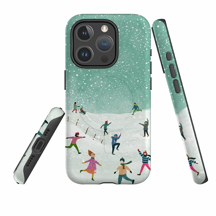 iPhone MagSafe Tough Case -  Snowball Fight By Katherine Quinn Fashion Touch Daily Style