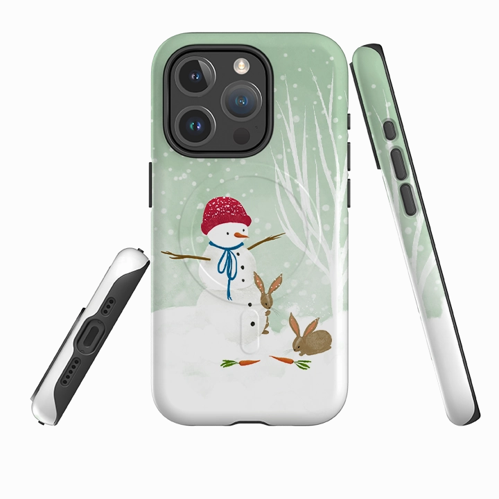 iPhone MagSafe Tough Case -  Snowman By Katherine Quinn Premium Shield