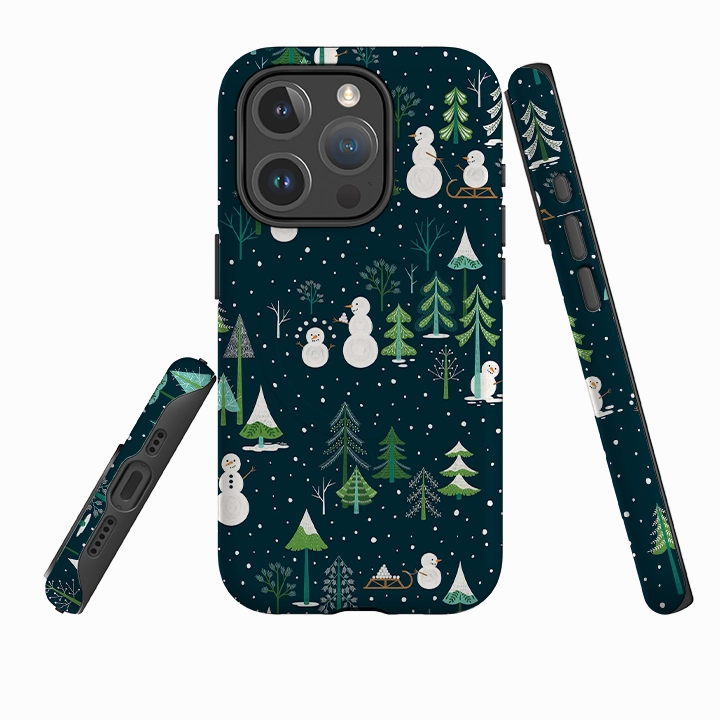 iPhone MagSafe Tough Case -  Snowman Playground By Jenny Zemanek Travel Companion Durable Quality