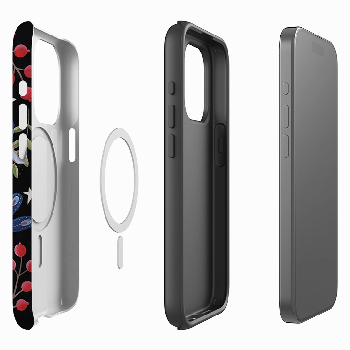 Premium Detail Finish Textured Grip iPhone MagSafe Tough Case - Soaring Birds By Bex Parkin