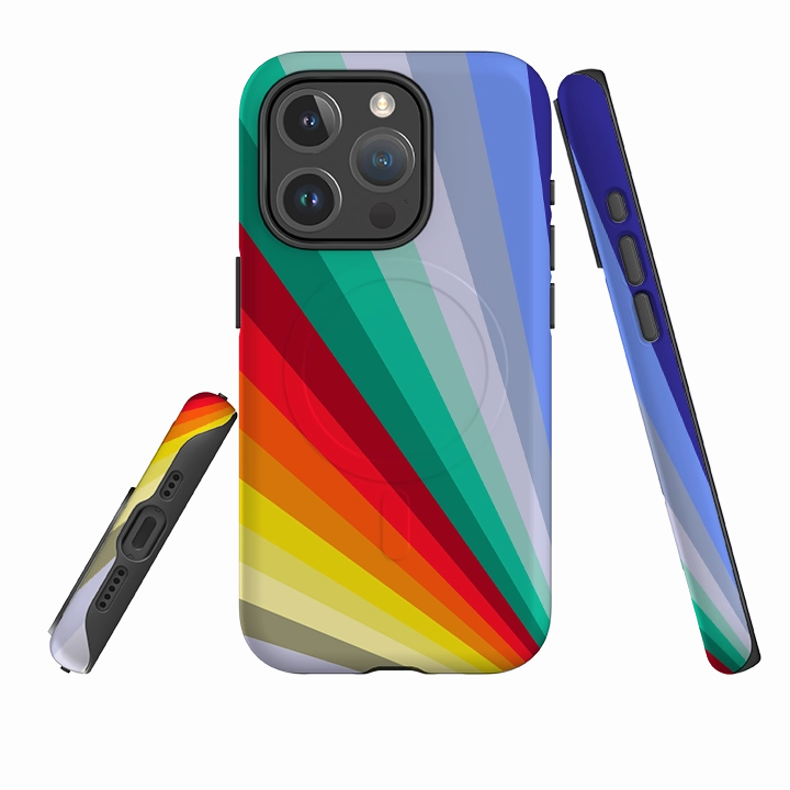 iPhone MagSafe Tough Case - Spectrum Fan By Kitty Joseph Marble finish Compact Grip