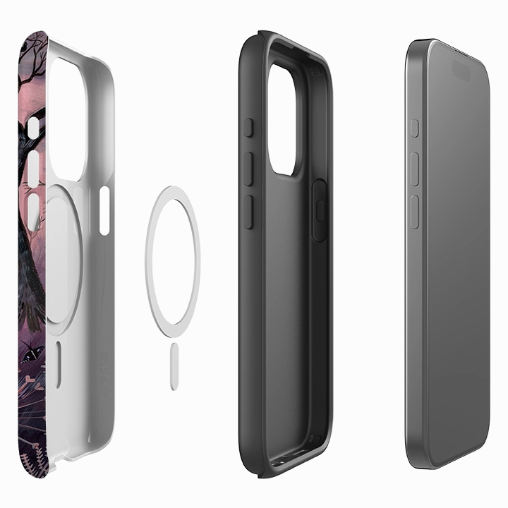 Chic Accessory iPhone MagSafe Tough Case - Spooky Cats By Mary Stubberfield