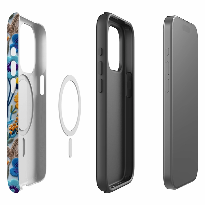 iPhone MagSafe Tough Case - Spring Petals II Water shield Lightweight texture