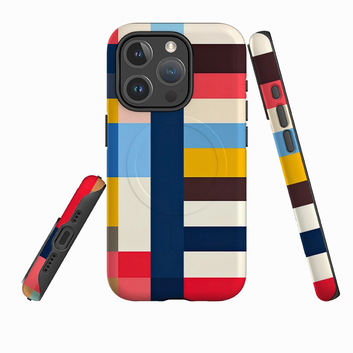 iPhone MagSafe Tough Case - Stockton Gingham Durable Material Modern Grip