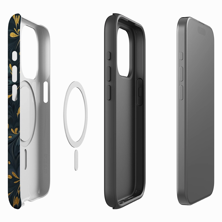 Strong Grip Premium Look iPhone MagSafe Tough Case -  Stormy