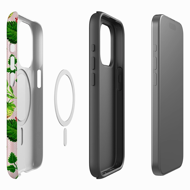 iPhone MagSafe Tough Case - Strawberries I By Abby Jacobs Urban Style Stylish Finish Texture