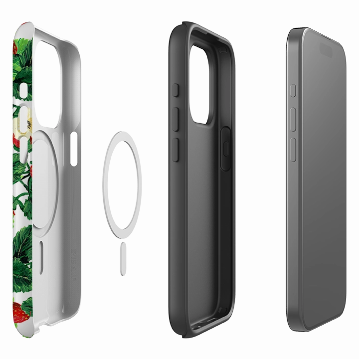 iPhone MagSafe Tough Case - Strawberries III By Abby Jacobs Anti glare daily accessory