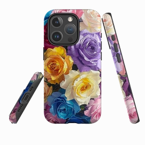 iPhone MagSafe Tough Case - Summer Floral Myos Clear Surface hybrid design