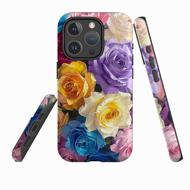 iPhone MagSafe Tough Case - Summer Floral Myos Clear Surface hybrid design