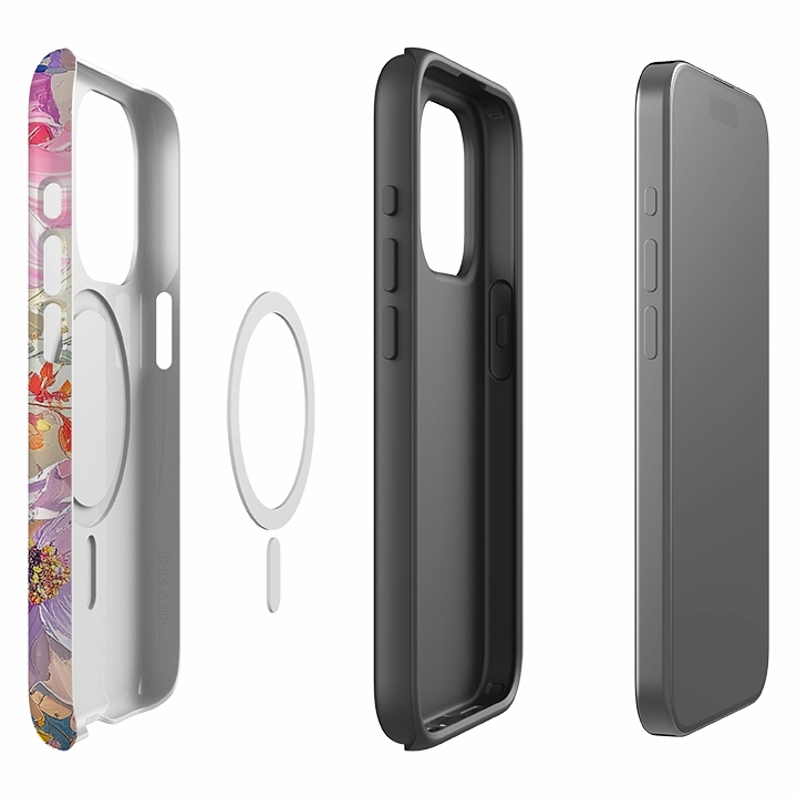 iPhone MagSafe Tough Case - Summer Floral Norton Luxury Style Soft Surface Design