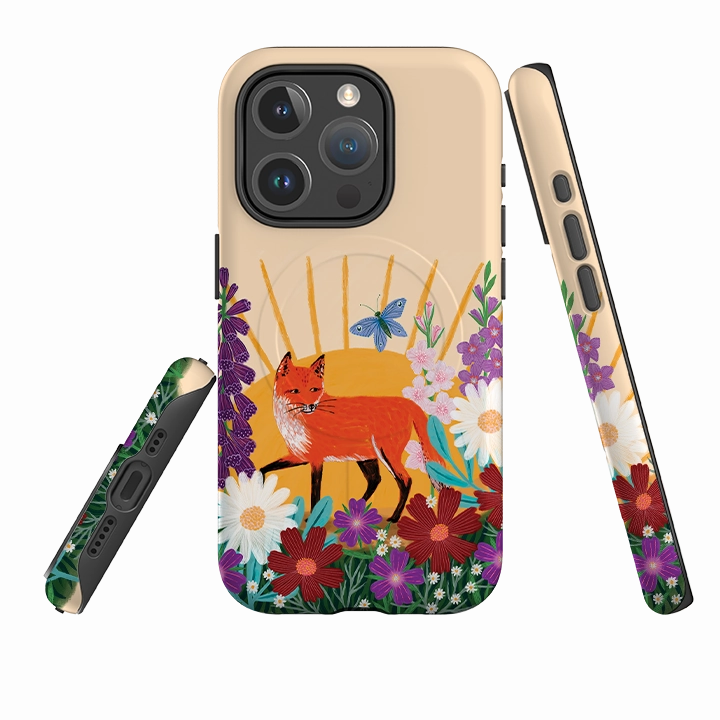 iPhone MagSafe Tough Case -  Summer Fox By Lee Foster Wilson Rugged Look Finish Clear Back