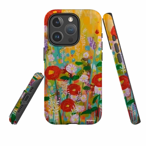 Hybrid Material Gloss Surface iPhone MagSafe Tough Case -  Summer Meadow By Claire West