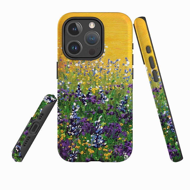 Matte Detail Minimal Style iPhone MagSafe Tough Case - Sunshine Meadow By Linda Calvert Jacobson