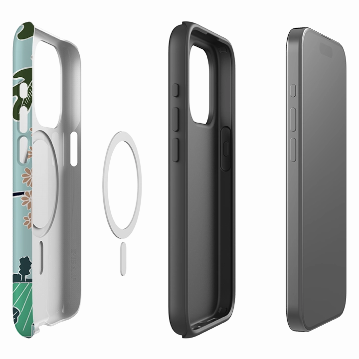 iPhone MagSafe Tough Case -  Swallows By Kate Heiss Anti Shock Color Gradient