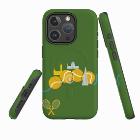 iPhone MagSafe Tough Case -  Tennis By Paul Thurlby Hard Plastic Premium Texture Design